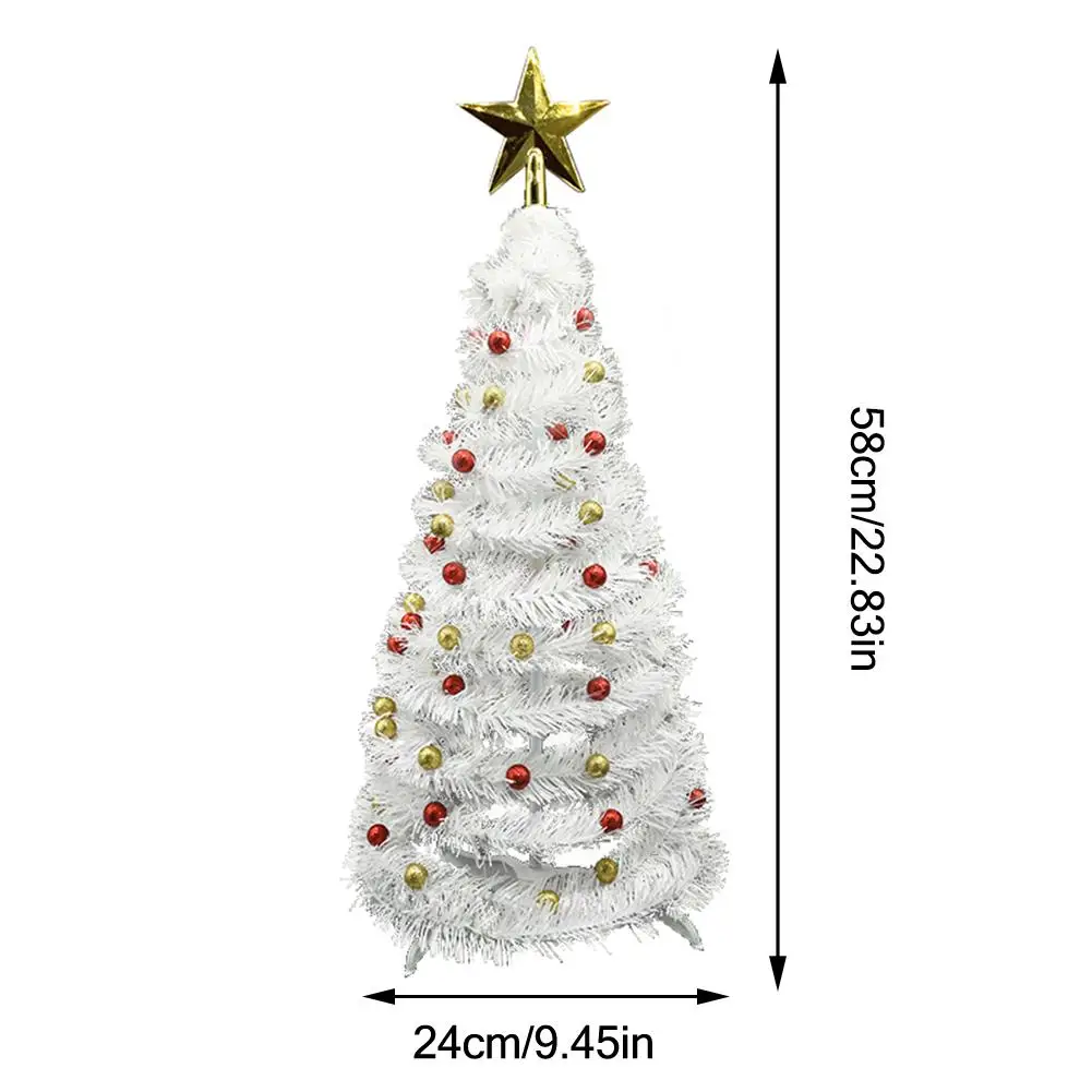 54 см x 24 см новогодняя елка Белая Мини искусственная Рождественская елка серебряные рождественские украшения для дома рождественские украшения 40P