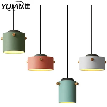 

Nordic pendant light led Minimalism droplight E27 220V Modern Colorful Home Kitchen lamp decor lighting lamp and Bar Showcase