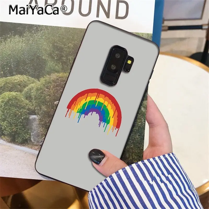 MaiYaCa лесбиянки Би транссексуалов с изображением ЛГБТ-радуги чехол для телефона для samsung S9 S9 плюс S5 S6 S6edge S6plus S7 S7edge S8 S8plus
