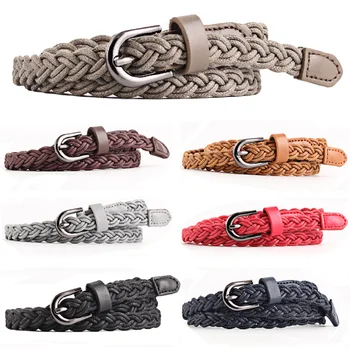 

Ladies Braided Faux Leather Waist Belt Dress Jeans Waistband Womens Skinny Belts NUBLT0332