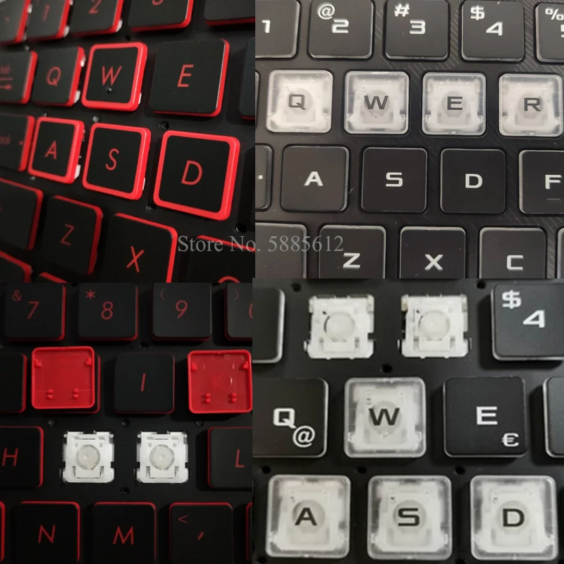 Replacement Keycap Key cap &ampScissor Clip&ampHinge For ASUS FX63VD FX80g FZ63 FX95D GL704 GL703 FX53V FX60 FX80 Keyboard | Компьютеры и