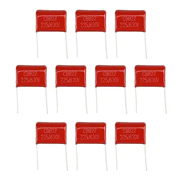 

10pcs 630V225J 25MM 2.2UF 2200NF 225 630V CBB Polypropylene Film Capacitor Accessory