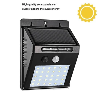

1-4pcs 30 LED Solar Lights Outdoor Solar Lamp RIP Motion Sensor Rechargeable Solar Light Bulb Lamps IP65 Waterproof Wall Street