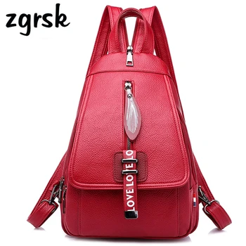 

Women Ladies Backpack Fashion Chest Bag Multi-function Soft PU Leather Solid Shoulder Bag Light Waterproof Small Backpack