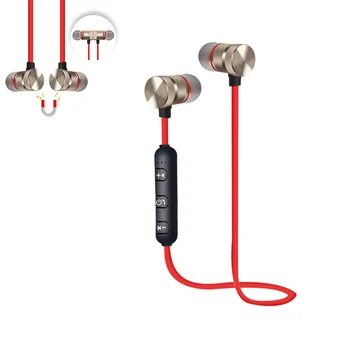 

Bluetooth Wireless Headphone Sport Running Stereo Magnet Earbuds With Microphone Magnet Metal Earphone Headset For iPhone