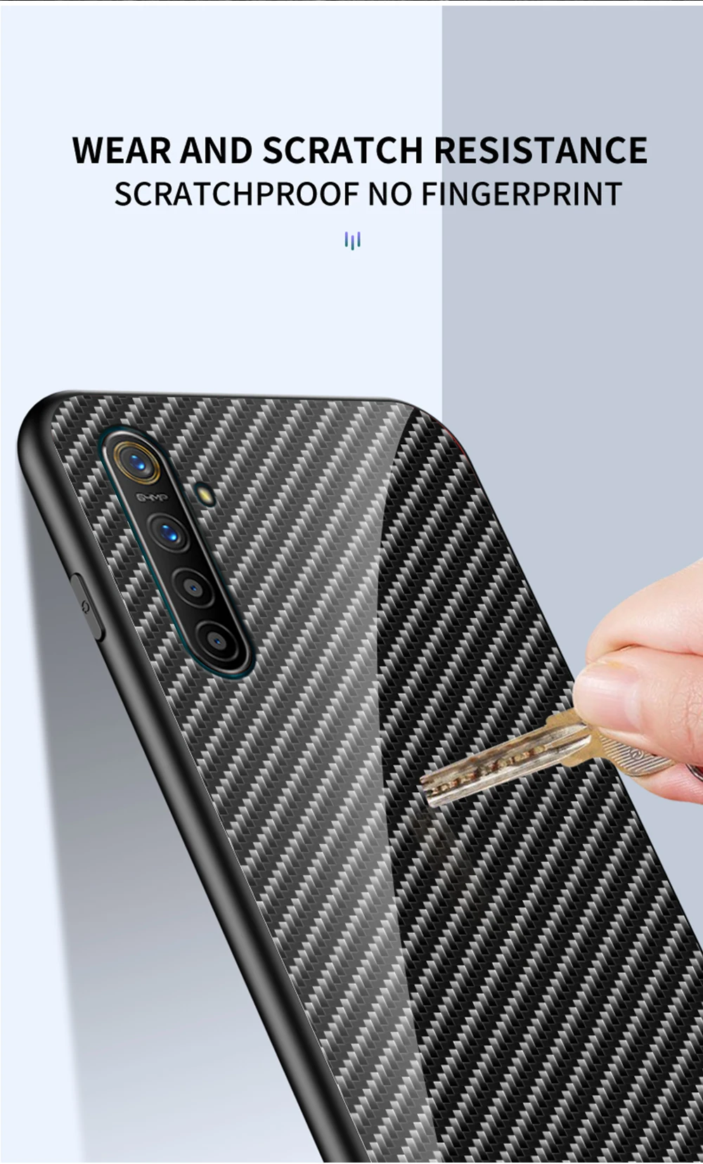 Для Oppo Realme X2 чехол для телефона Роскошный чехол из углеродного волокна из закаленного стекла для Oppo Realme XT градиентный витражный чехол для телефона