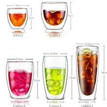 650 мл в форме сердца, стеклянная кружка с двойными стенками, стойкая кружка для чая, пива, чашка для лимонного сока, посуда для напитков, кофейные кружки, чашки в подарок