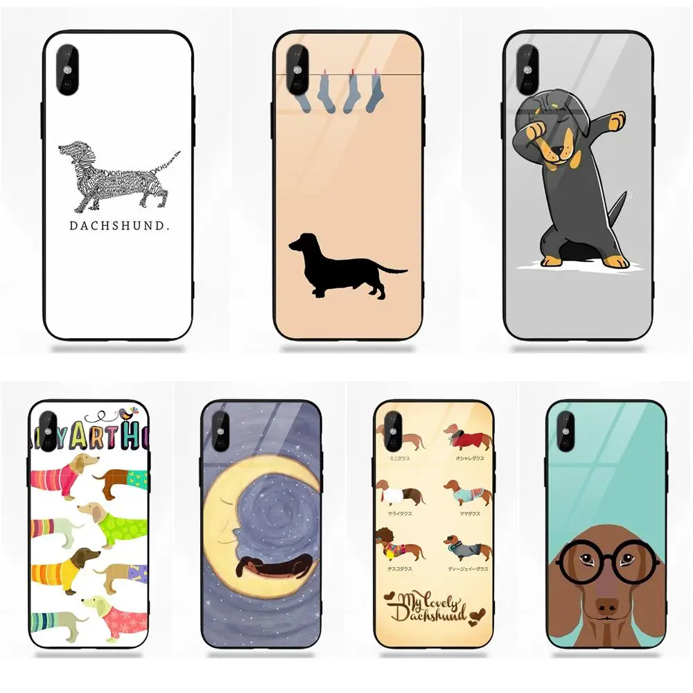 Omdnwd Dachshund Teckel Dackel постер с собакой для Apple iPhone 5 5C 5S SE 6 6S 7 8 Plus X XS Max XR