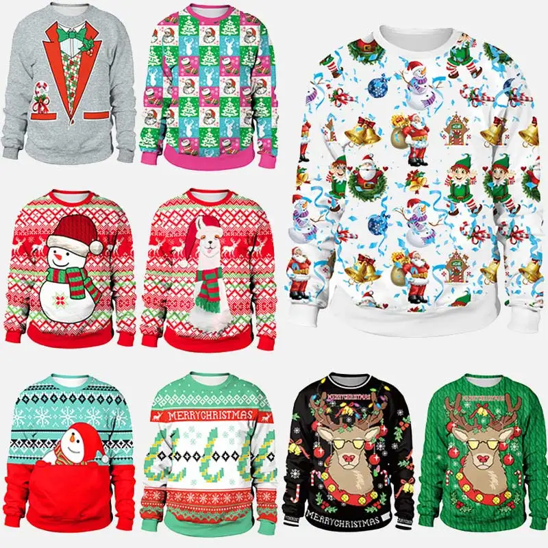 Рождественский свитер с Санта-эльфом, Забавный пуловер, крутой Женский Мужской свитер в подарок, свитера и рубашки, одежда на осень и зиму