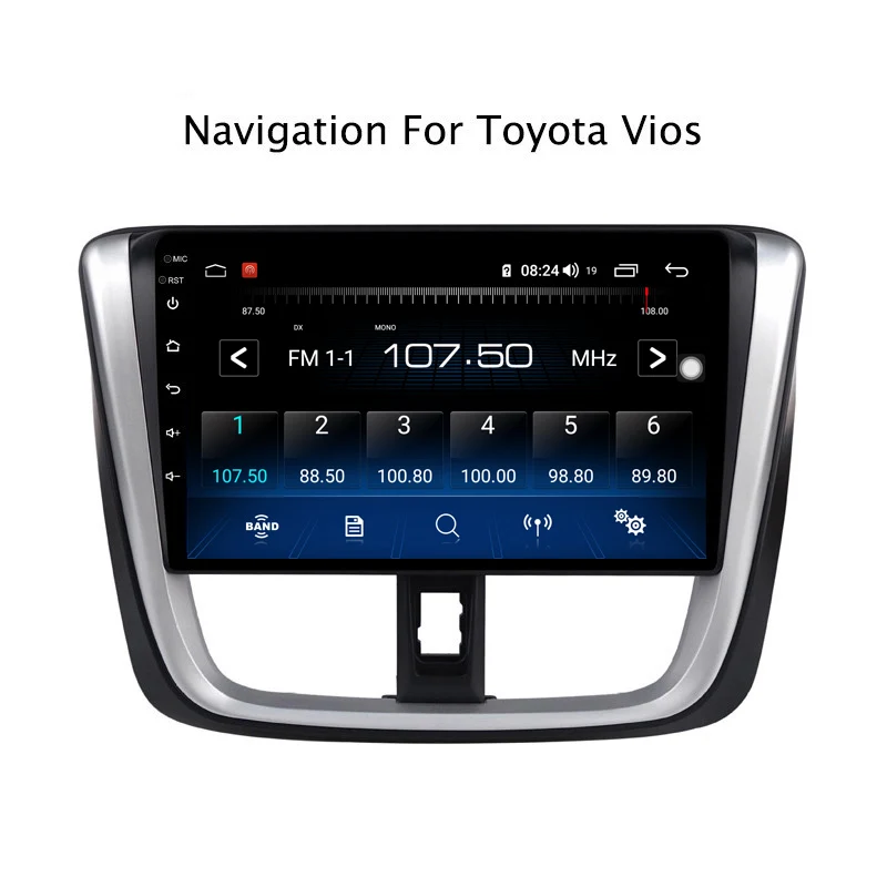 Ectwodvd 10,1 дюймов Andriod 8,1 автомобильный DVD gps для Toyota Vios- 4G ram 64G rom CarPlay DSP 4G LTE с wifi