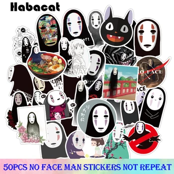 

50Pcs/Set No Face Man Anime Japanese Stickers Japanese Spirited Away For Decal On Guitar Suitcase Laptop Phone Fridge Motorcycle