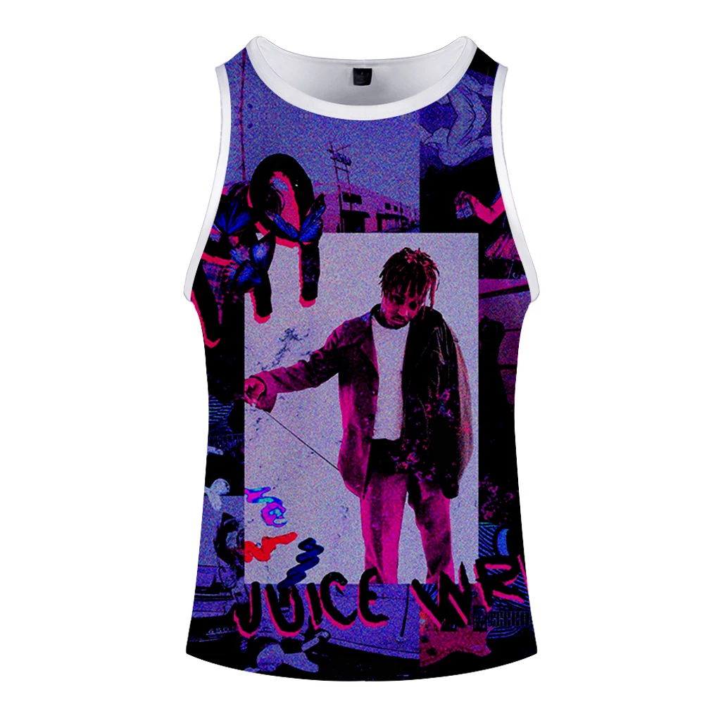 Juicewrld, майка, мужская, большого размера, для спортзала, топы, Harajuku, 3D принт, Juce Wrld, змея, жилет с черепами, хип-хоп, без рукавов, одежда для мужчин