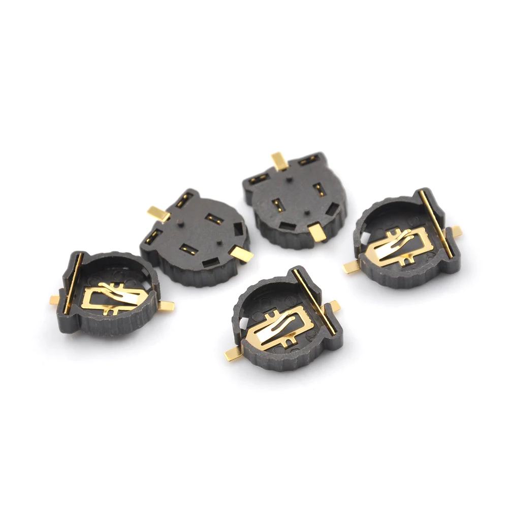 BS-1220-2 Battery Holder CR1220 Coin Cell Holders SMD 1220 Battery Socket Holder Case Batteries Boxes 5pcs/set