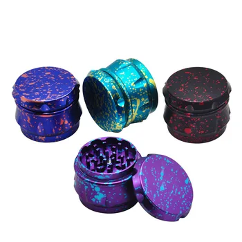 

Wholesale 4pieces Rainbow Aluminum Alloy 4 layers 63mm Spice Herb Grinder Tobacco Cigarette Crusher Mill