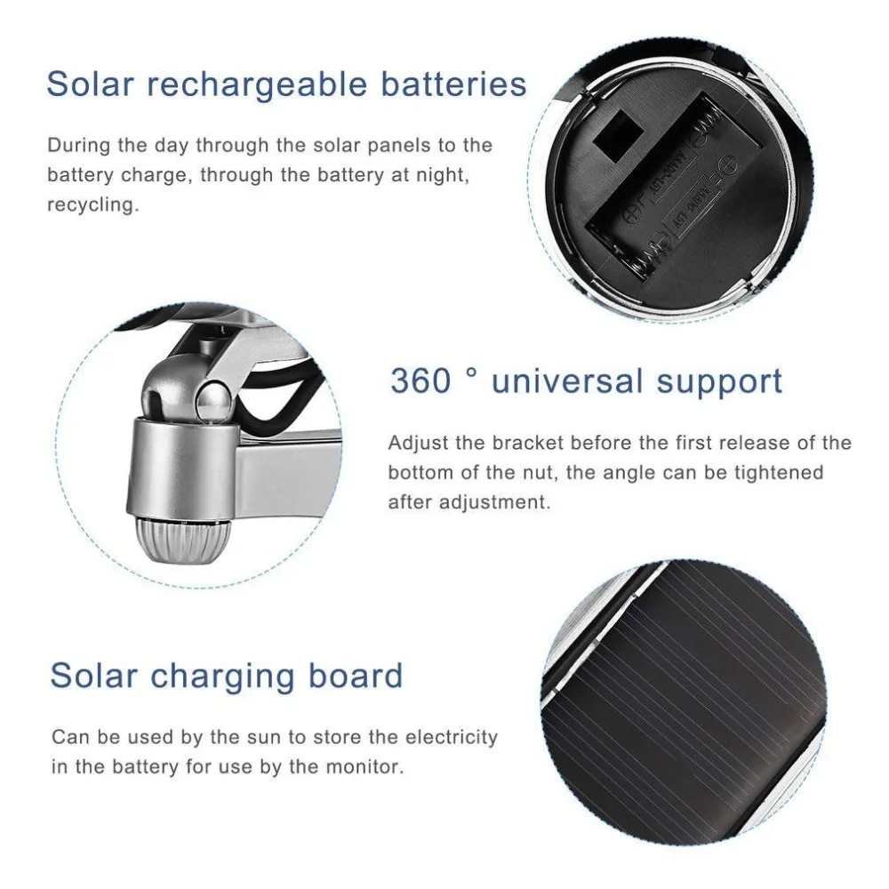  Dummy Solar CCTV Camera High Simulation Fake Camera Led Red Light Flashing Outdoor Home Security Su - 4.00013E+12