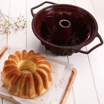 

Edible Silicon Cake Mold Large round Hollow Qifeng High Temperature Oven Microwave Oven Baking Tool