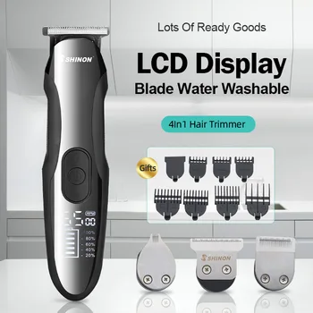 

RESUXI A-SH2566 New Design LCD Display Men Cordless Trimmer Hair Electric High Quality Barber Shop Hair Trimmer 4in1 Hair Cut