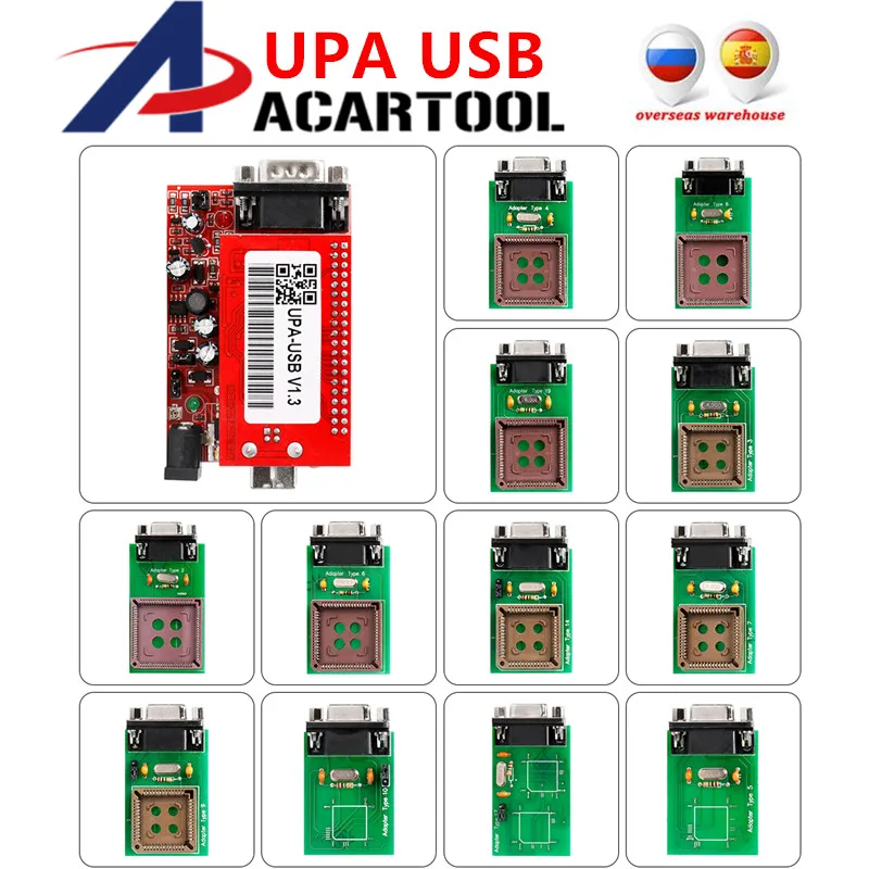 

Newest UPA-USB UPAUSB UPA USB Programmer With Full Adaptors V1.3 ECU Chip Tunning OBD2 Diagnostic Tool Free Shipping