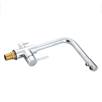 

3 Way Water Filter Tap Kitchen Drinking Taps Sink Mixer Brass Swivel Spout Pure Water Hot and Cold Water Faucet