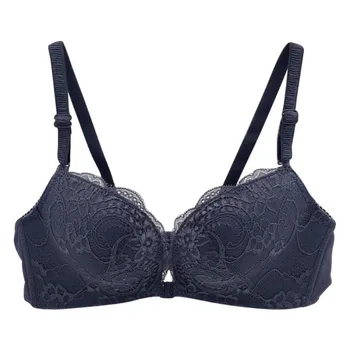 

Push Up Sexy Bra B Cup Summer Lace Embroidery Bra Comfortable Underwire Adjusted-straps Bras Solid Front Closure Underwear