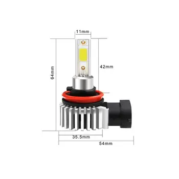 

2pcs H1 H4 H7 H11 H8 H9 9005 9006 Led Headlight Bulbs 6400LM Car Styling 6000K