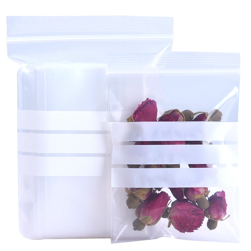 StoBag 20wire Transparent Small Ziplock Plastic Bags Can Written Bags Food Snack Package Supplies Screws Vacuum Poly Clear Bags 3
