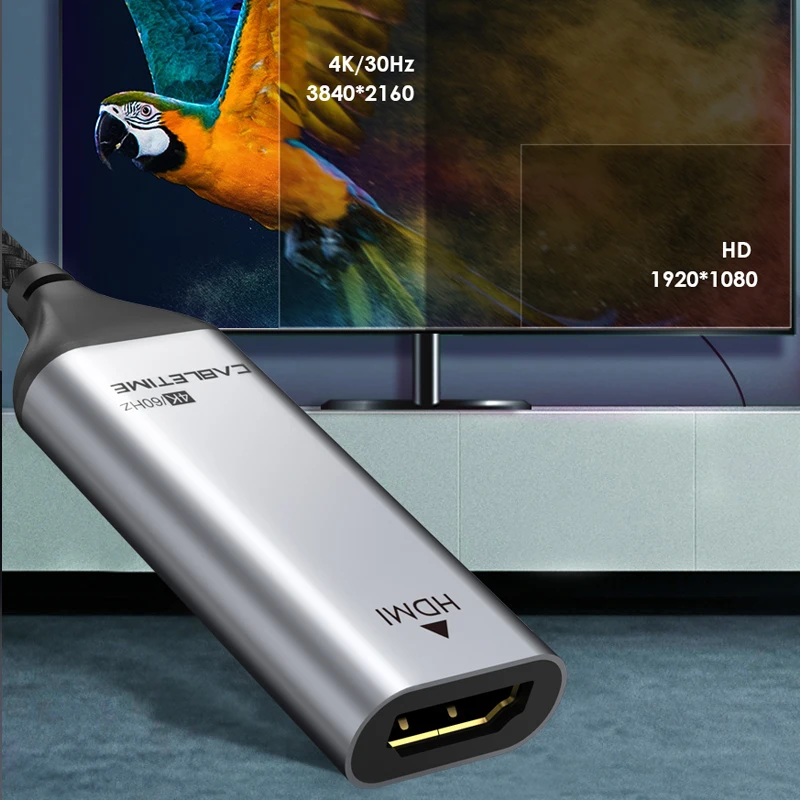 Cabo Adaptador Usb c para Hdmi 4k 60hz Thunderbolt para C0mate 20 Macbook Pro Hdmi para C033 - Image 3