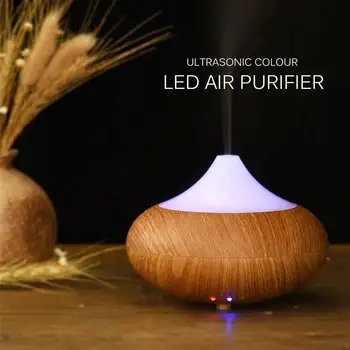 

150ML Diffuse Atomized Humidifier Mini Colorful Wood Grain Oil Lamp Small Onion Mute Aromatherapy Machine (Light Wood Grain)