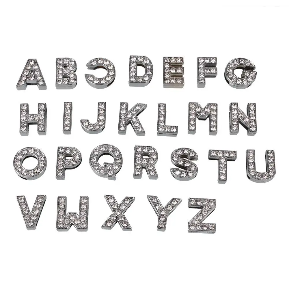 26 шт., вечерние, серебряные, сделай сам, A-Z, набор букв, алфавит, начальный Шарм для изготовления ювелирных изделий, декоративные поделки