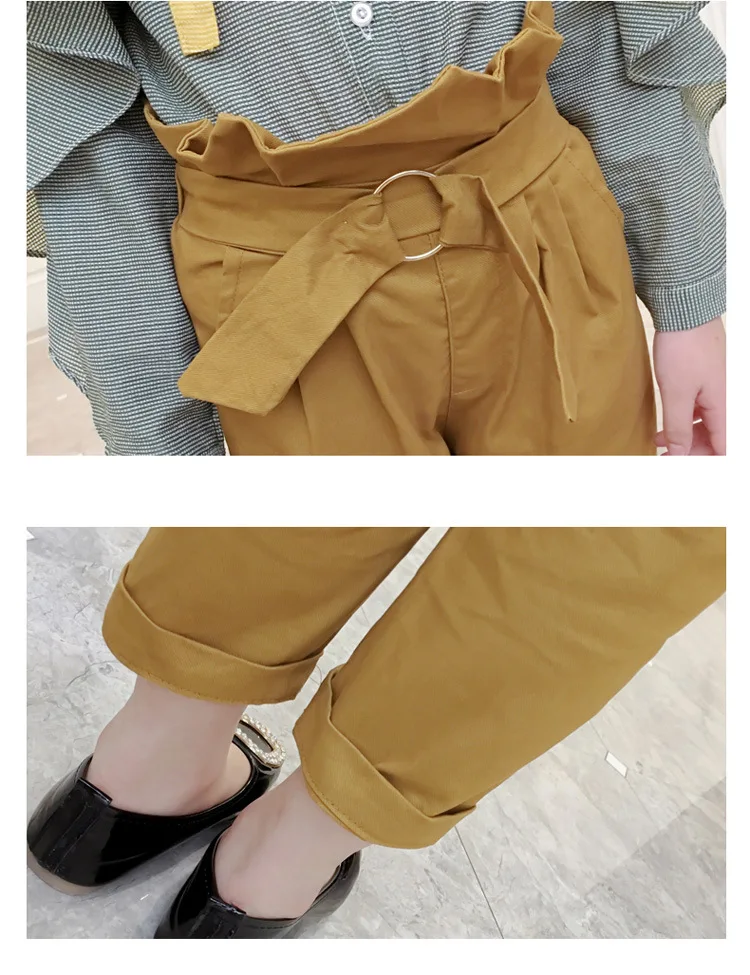 Teen girls clothing spring autumn girls set solid shirt+ pants 2 pcs kids clothes suits fashion outfits for girls 8 10 12 Years
