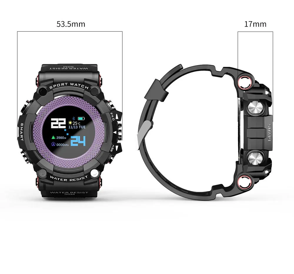 MX16 цветной экран спортивные Смарт-часы 50 ATM водонепроницаемые мужские мониторинг сердечного ритма длительное время ожидания умные часы для мужчин Android IOS