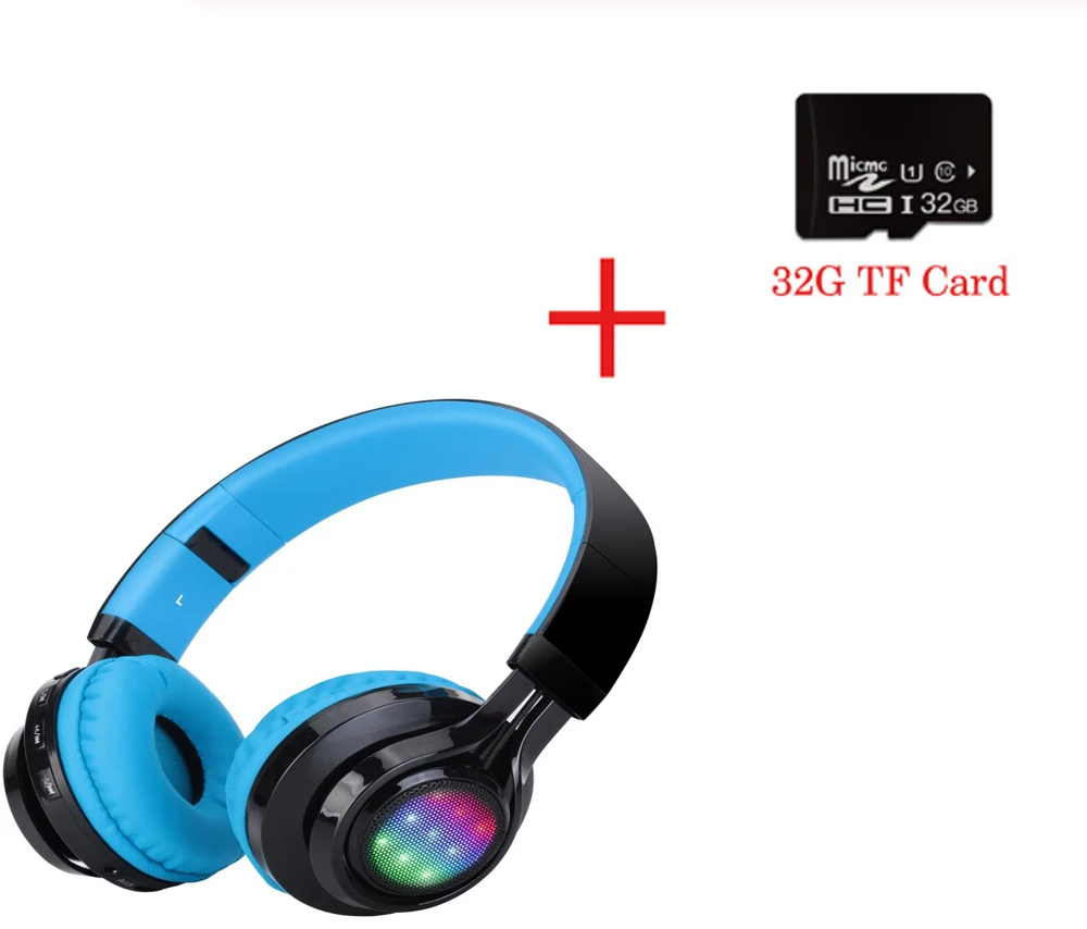 Blue with TF Компьютерные беспроводные Bluetooth наушники AB005 гарнитура спортивные Игровые наушники для медиа, музыка TF mp3 проволочный ободок для волос с микрофонами - Цвет: Blue with TF