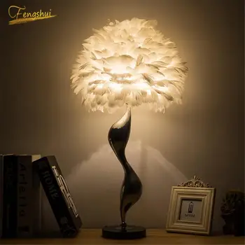 

Modern LED Metal Flower Floor Standing Lamp Living Nordic Luxury White Feathers Floor Lamp Room Princess Room Decor Floor Light