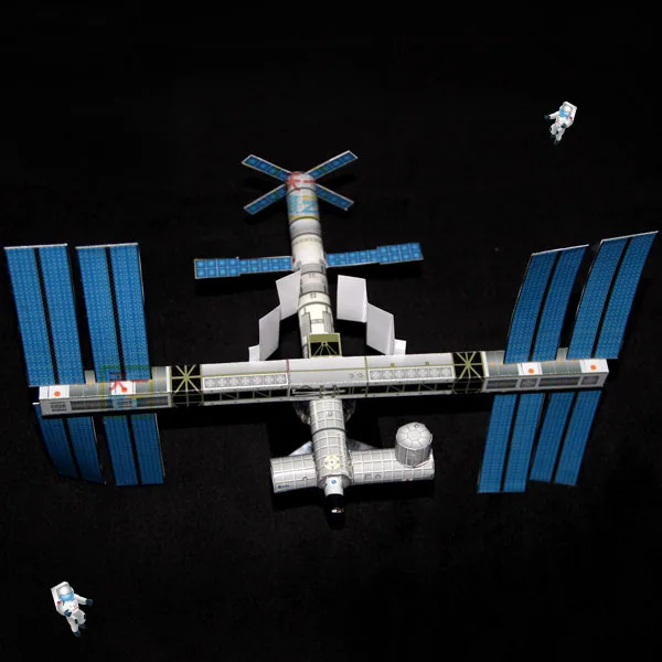 МКС 3D Бумага модель сделай сам головоломка ремесленных курса и рисунком в виде