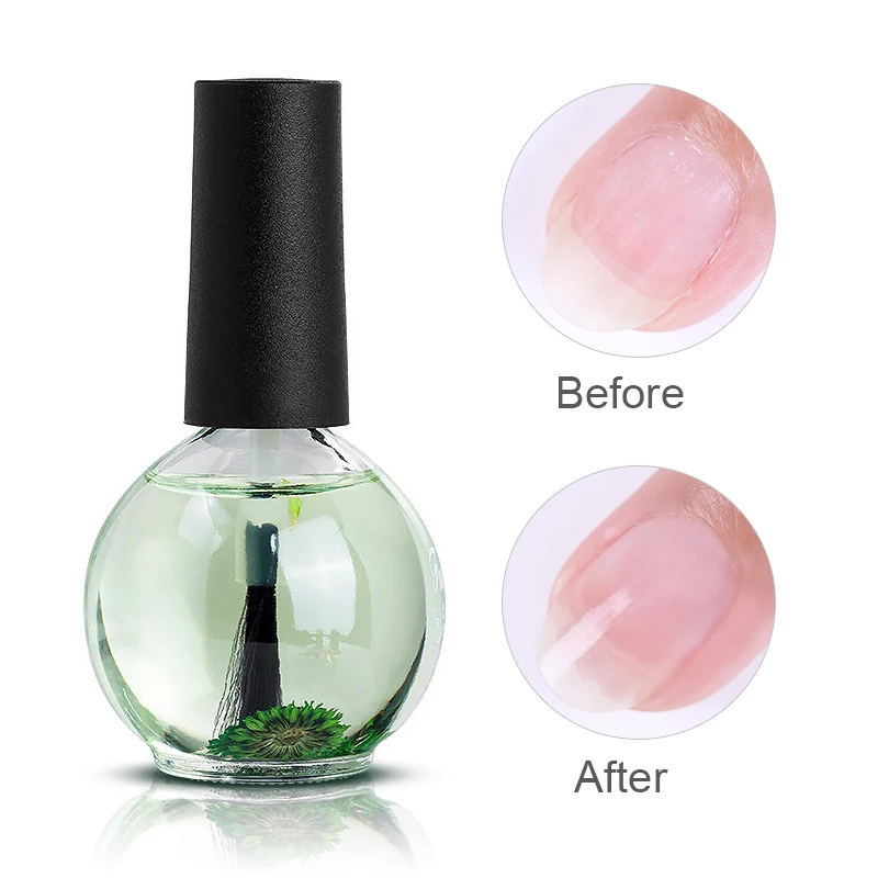 

1 Bottle 15ml Nutritional Dry Flower Nail Cuticle Oil Fresh Flavor Softener Remover Nail Art Care Tool Accessories Manicur
