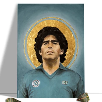 Diego Maradona Football Poster Canvas Comics Printed sports Decoration Painting Home Wall Living Study Room Child Room Bedroom 16