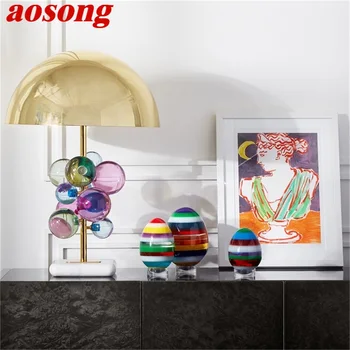 شراءAOSONG الحديثة الجدول مصباح كريستال LED مكتب ضوء قاعدة الرخام التصميم الإبداعي ديكور للمنزل غرفة نوم غرفة المعيشة مكتب