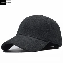 [NORTHWOOD] Высокое Качество Шерсть Зимняя Бейсболка С Ушами Твердые Мужчины Женщины Snapback Hat Теплые Приспособленные Шапки Шапки Папы Gorra Hombre Шапка Водителя
