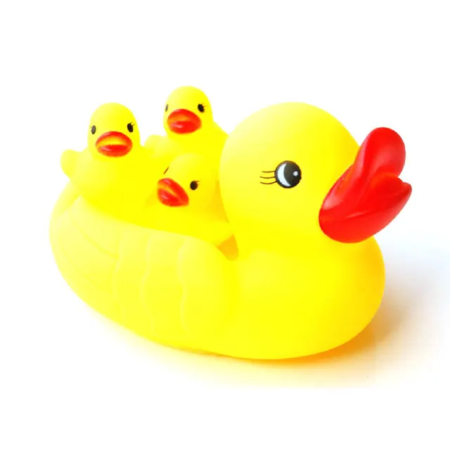 Hot Sale Duck Baby Shower Water toys for baby kids children Birthday Gift toy  Cute Baby Kids Rubber free shipping 3