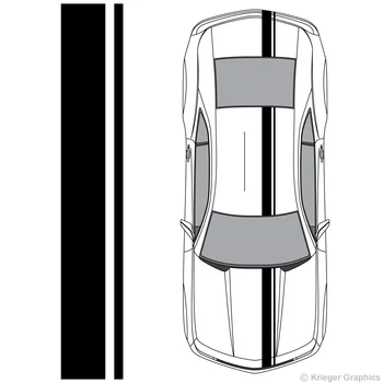 

For 3Pcs Chevy Camaro Single Offset Rally Racing Stripes Vinyl Stripe Decals Car styling