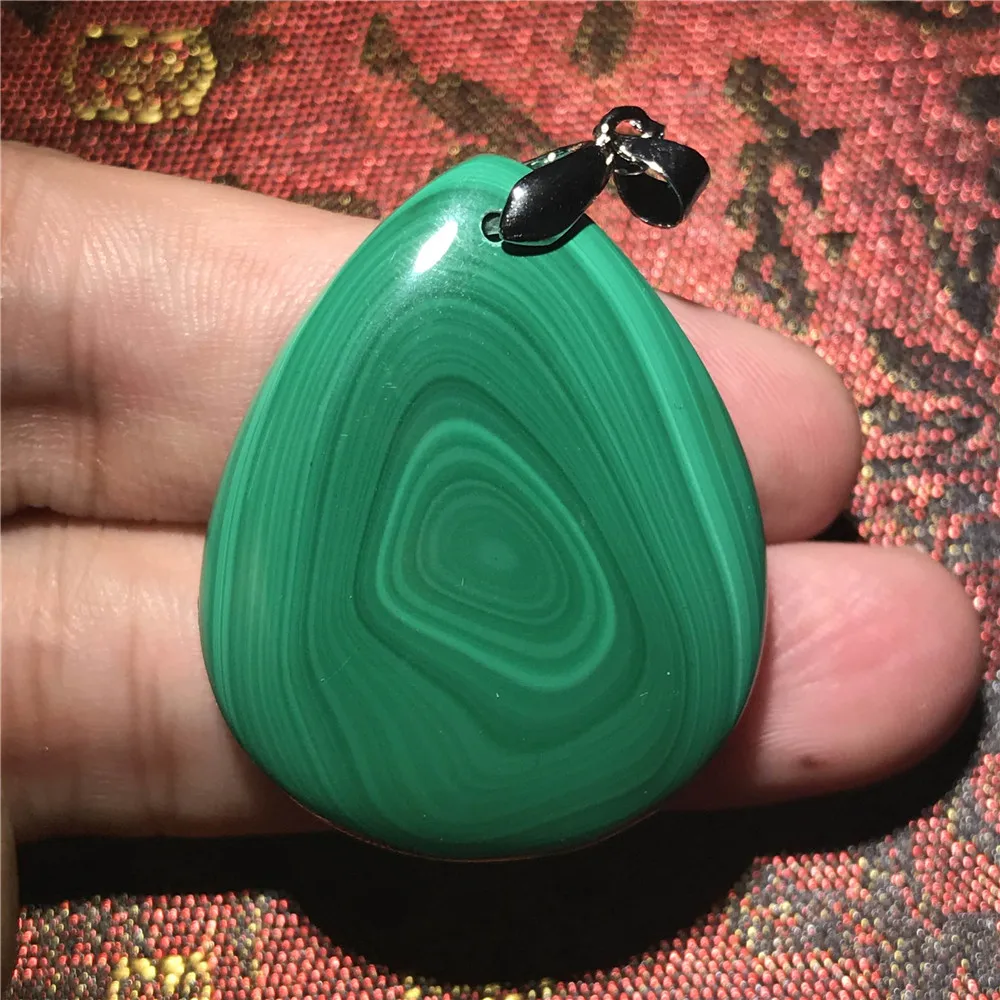 Natural Green Malachite Pendant (1)