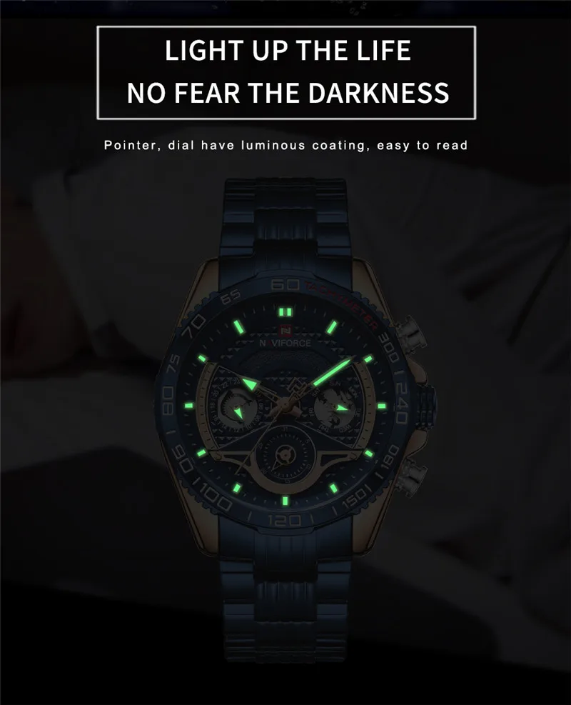 Naviforce 9185 Chronograph Watch 8