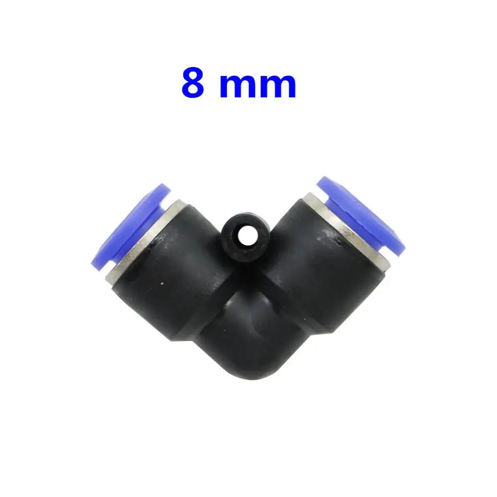 Пневматический СОЕДИНИТЕЛЬ 4 мм, 6 мм, 8 мм, 10 мм, 12 мм, 14 мм, 16 мм OD, шланг, труба, противоскользящий замок, пластик, газ, быстрый фитинг, форма L - Цвет: 8mm