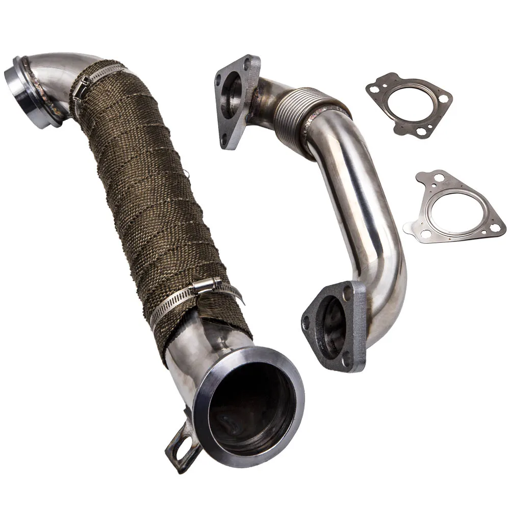 New 3" Turbo Down Pipe & Passenger Side Up pipe for LB7 LLY LBZ LMM LML