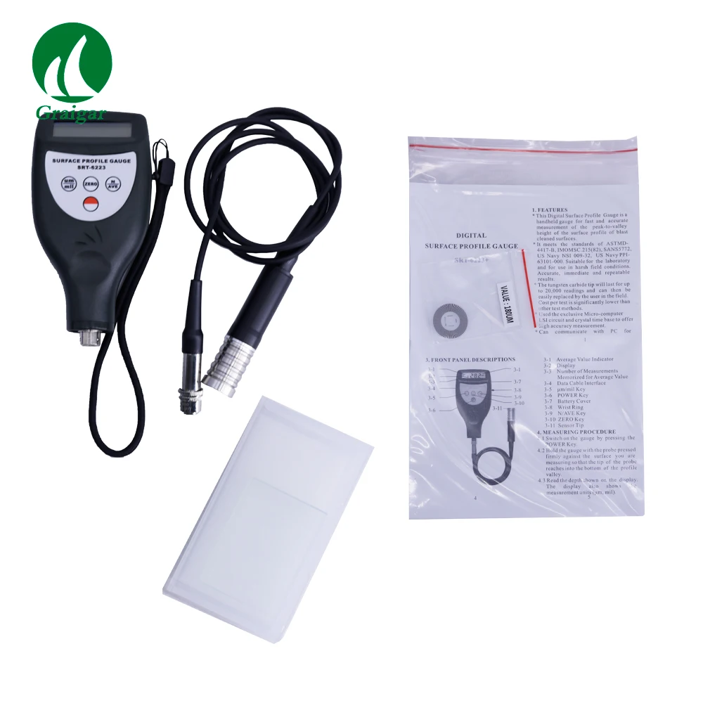 

Professional Digital Surface Roughness Tester SRT-6223+ Surface Profile Gauge Measuring Range 0-800 um