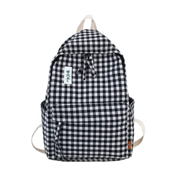 

Travel backpack female plaid backpack junior high school student backpack anti-theft can be ordered trolley computer backpack