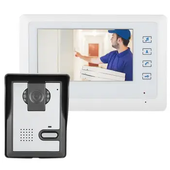 

7inch 800*480 Wired Colorful Video Visual Intercom Doorbell with Door Access Control System 70 degrees