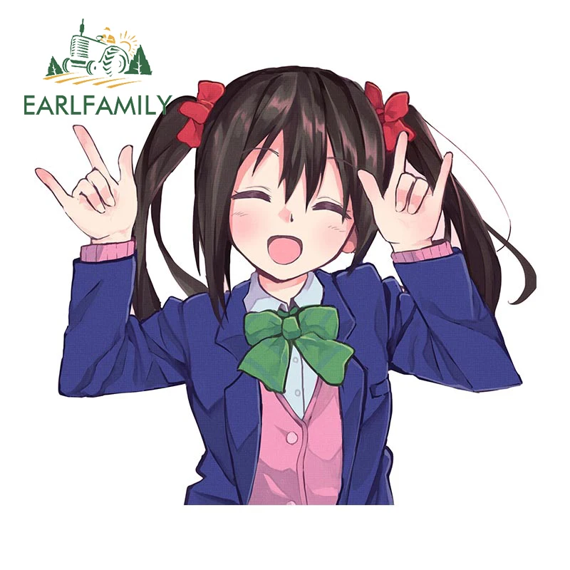 EARLFAMILY 13 см x 11 4 Yazawa Nico Автомобильная наклейка Kawaii Girl Аниме LoveLive! Наклейки на ствол