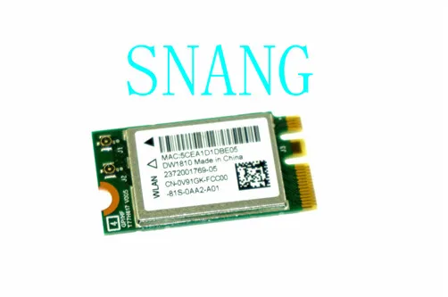 

Used FOR 0v91gk para dell para inspiron 15 5567 17 5765 dw1810 wlan wifi bluetooth banda dupla cartões v91gk