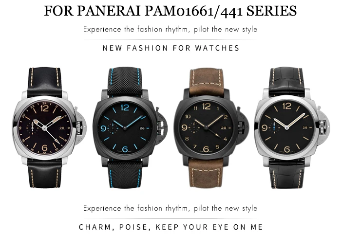 Couro Watch Strap Para Panerai Pulseira pam01661